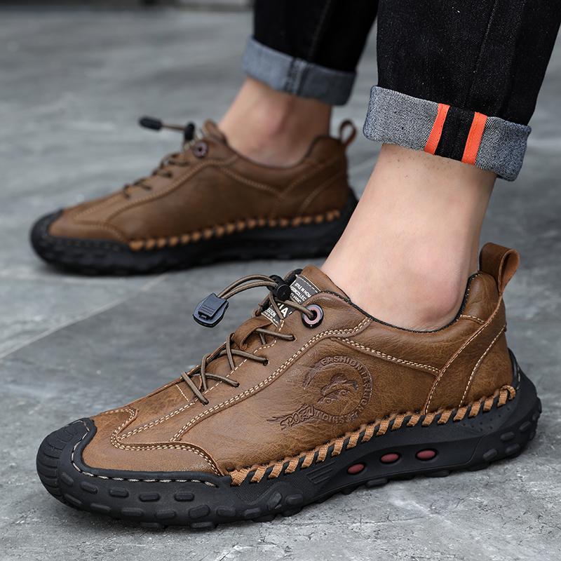 Men Split Leather Casual Leather Shoes Men Comfortable Driving Shoe  Man Flats Shoes  Business Formal Shoes