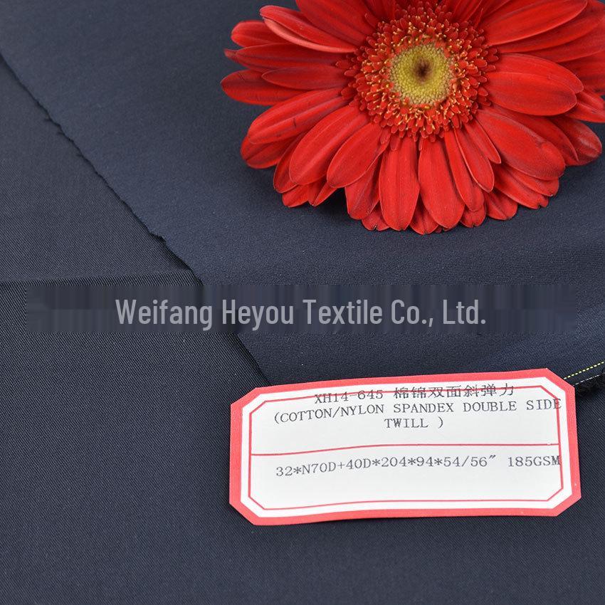 32*N70D+40D Cotton-Nylon Stretch Twill Fabric, 81% Cotton, 17% Nylon, 7% Spandex