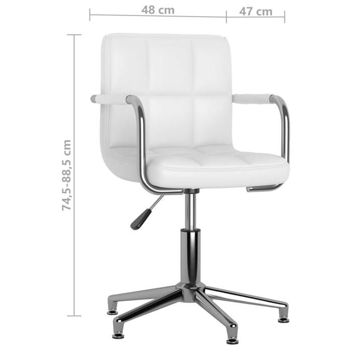 VidaXL 2x Chaises Pivotantes de Salle à Manger Fauteuils à Dîner Chaises de Repas Sièges de Cuisine Intérieur Hauteur 334759