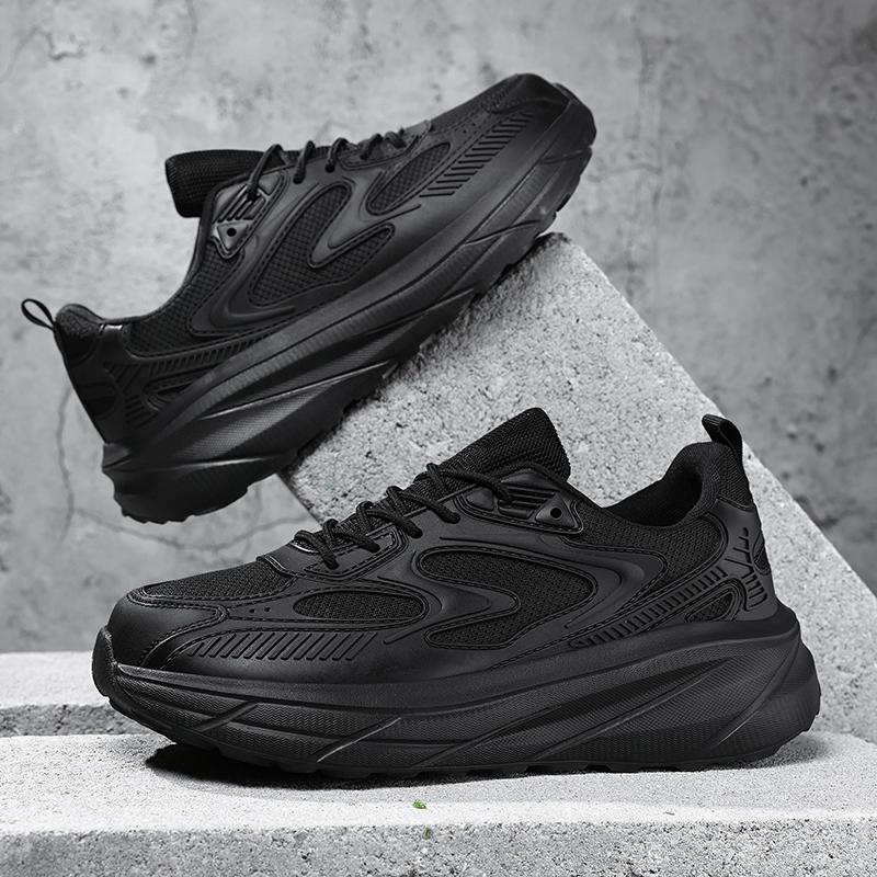 Men Elevator Platform Skateboarding Shoes Casual Wide Head Walking Shoes Black Running Sneakers Sport Shoes Large Size