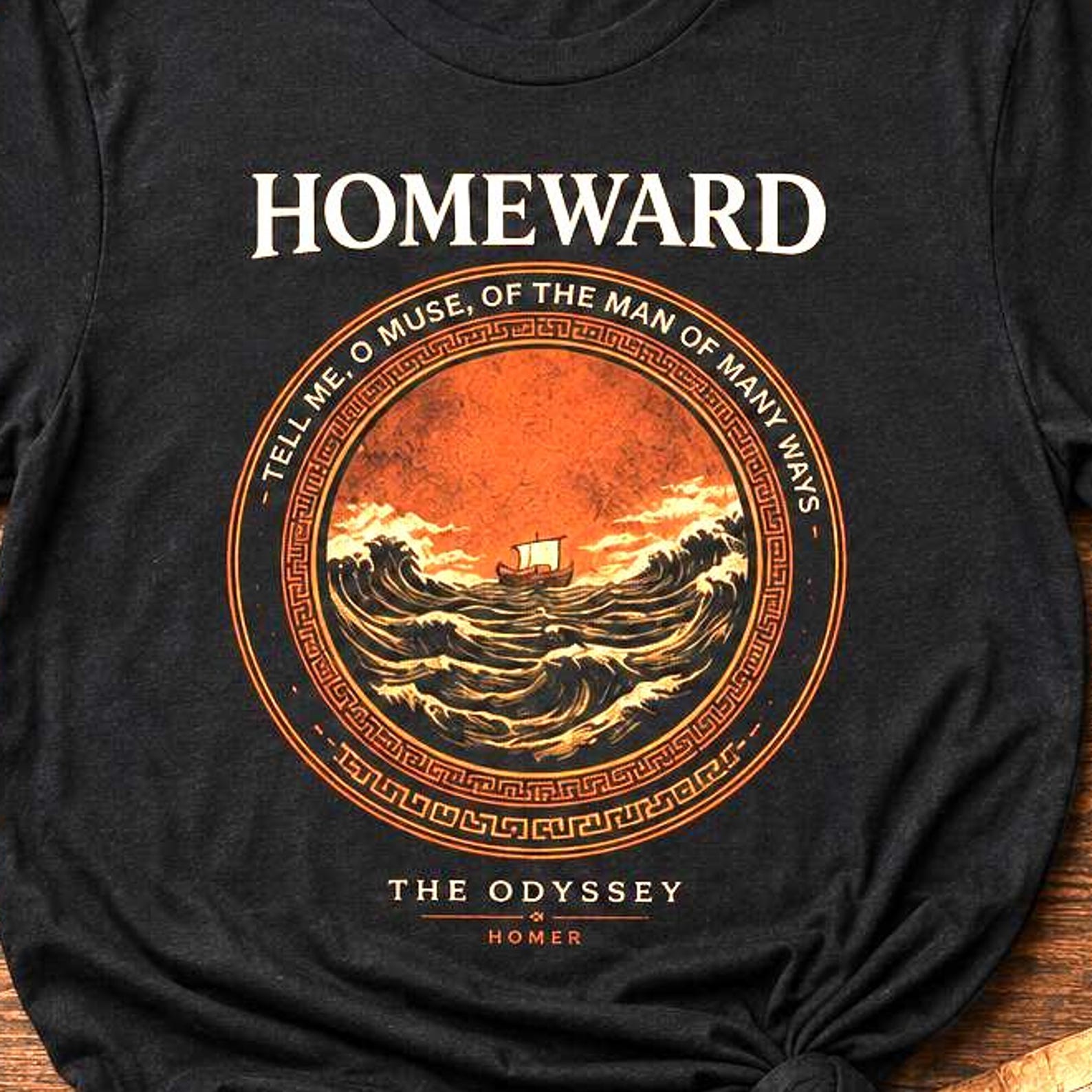 Homeward Shirt, The Odyssey Shirt, Homer Book Shirt, Greek Mythology Tee, Literary Gift, Classic Literature Shirt, Dark Academia Clothing 4XL