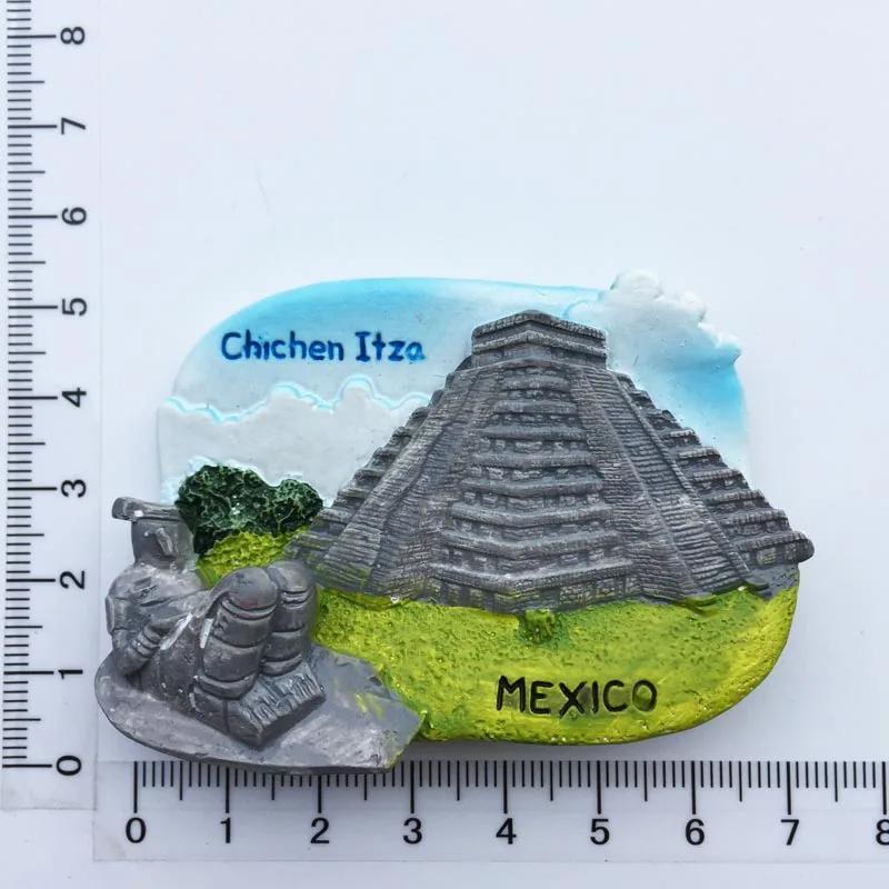 Mexico Travelling Fridge Stickers Chichen Itza Cancun Tourism Souvenirs Fridge Magnets Home Decor Wedding Gifts Magnetic Sticker