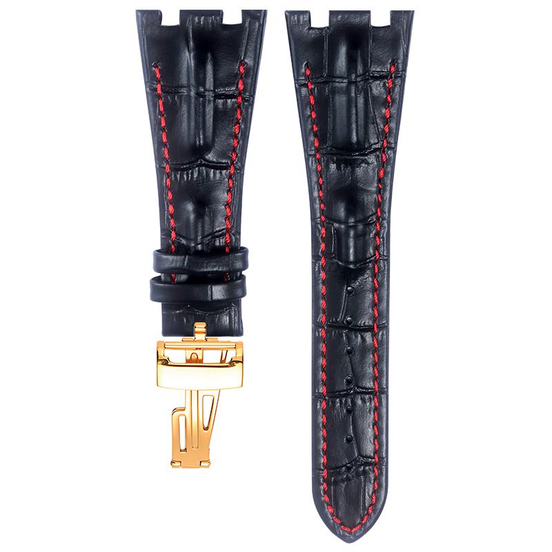 BRETA Echtes Leder Uhrenarmband für Audemars Piguet Royal Oak Offshore 15710 15703 26470 Armband für AP Faltschließe 28mm