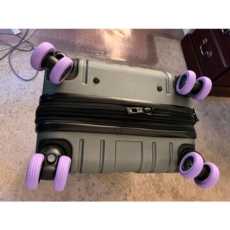4PCS/Set Silicone Suitcase Wheels Protection Cover with Silent Sound Reduce Noise Trolley Box Luggage Caster Shoes Casters Cover