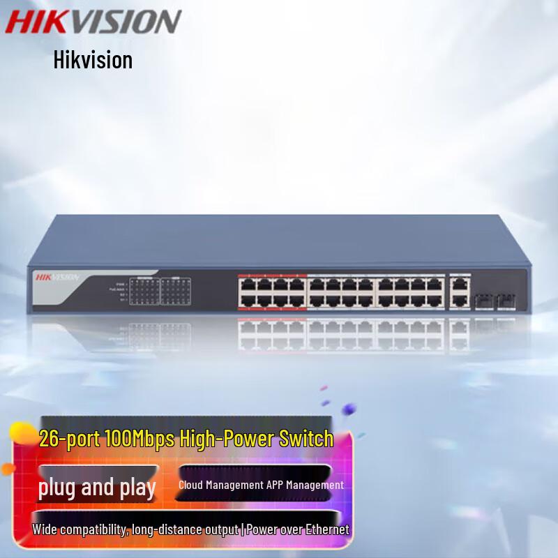 

Hikvision DS-3E1326P-E 26-Port Managed Cloud PoE Switch