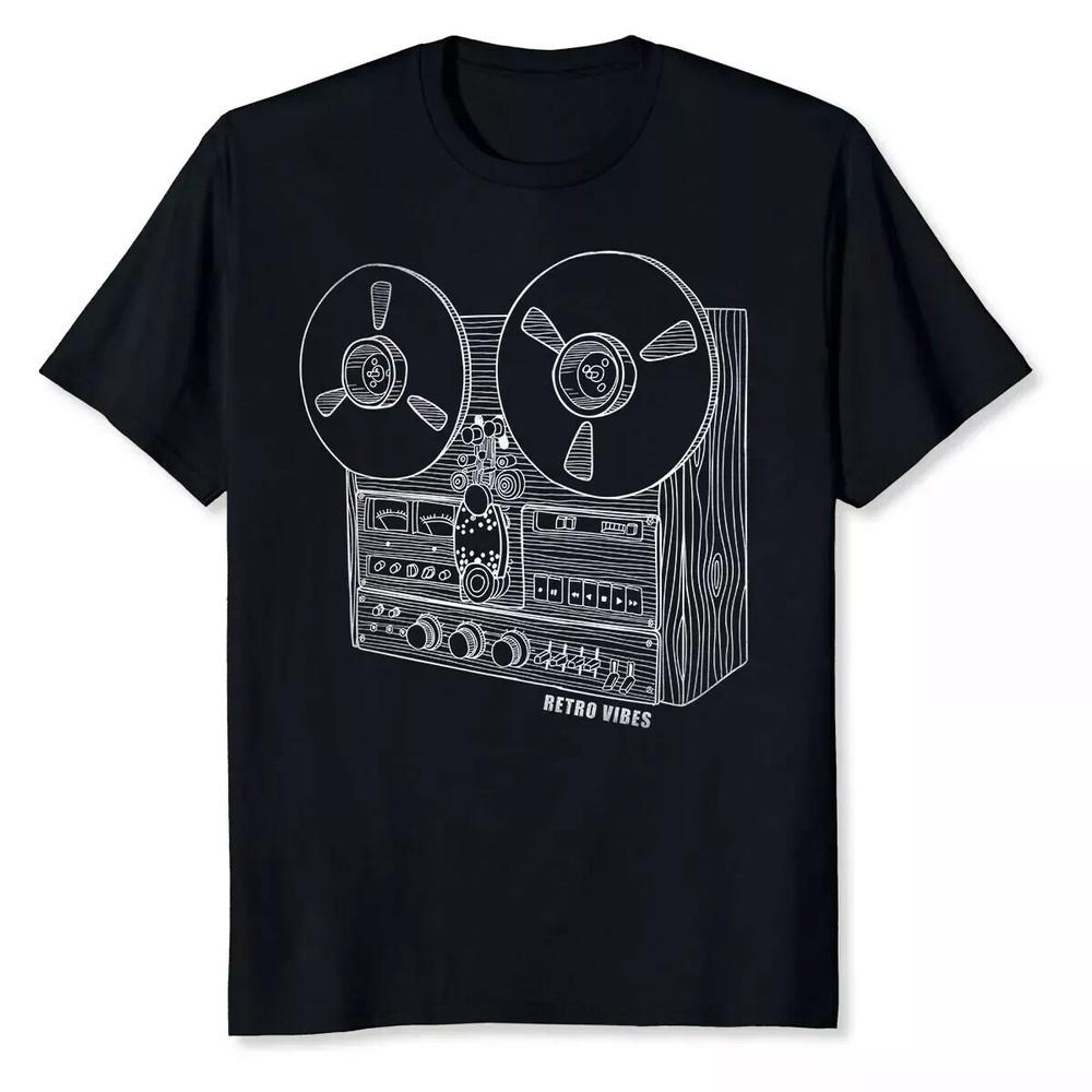 

HOT Cassette Tape Reel To Reel Analog Sound System Retro Vibes T-Shirt S-5XL Unisex T-Shirt XXL