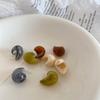 3 Pair New Korean Vintage Water Drop Acetate Resin Stud Earrings For Women Versatile Niche Temperament Girl Ear Jewelry Gifts