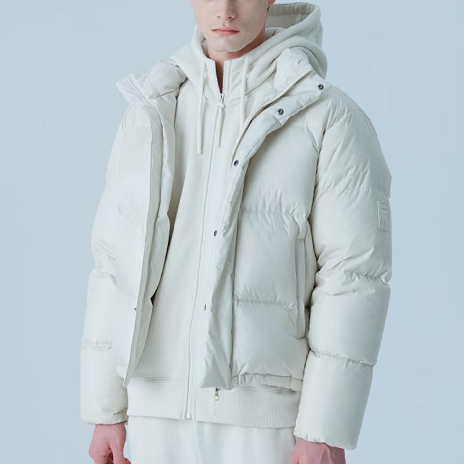 New FILA FW23 Down Jacket Unisex White FS2DJF4101X-SAD
