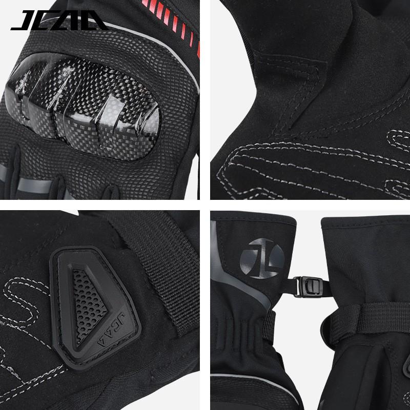 JCAA Winter Motorcycle Gloves Men Women Waterproof Windproof Thermal Lined Cycling Protective Gear Safety
