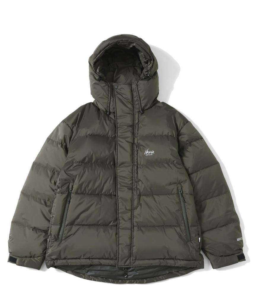 Cliff Mayer NANGA Collaboration Retro Down Jacket, Men's Large, Khaki