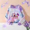 Spring And Autumn Demon Hunter Streetwear T Shirt Girl Cute Anime Print Kid Game Y2K Kawaii Tie-dye Women's Outdoor Pullover Long Sleeve Top Clothes