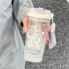 Neue doppelte Kunststoff-Wasserflasche 600ML Mit Teefilter BPA-frei Auslaufsicher Für Frauen Outdoor Büro Sommer