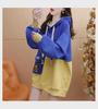 Women's Mid-length Color Block Hoodie Sweatshirt with Patchwork Pockets - Spring & Autumn 2023 All-Match Style