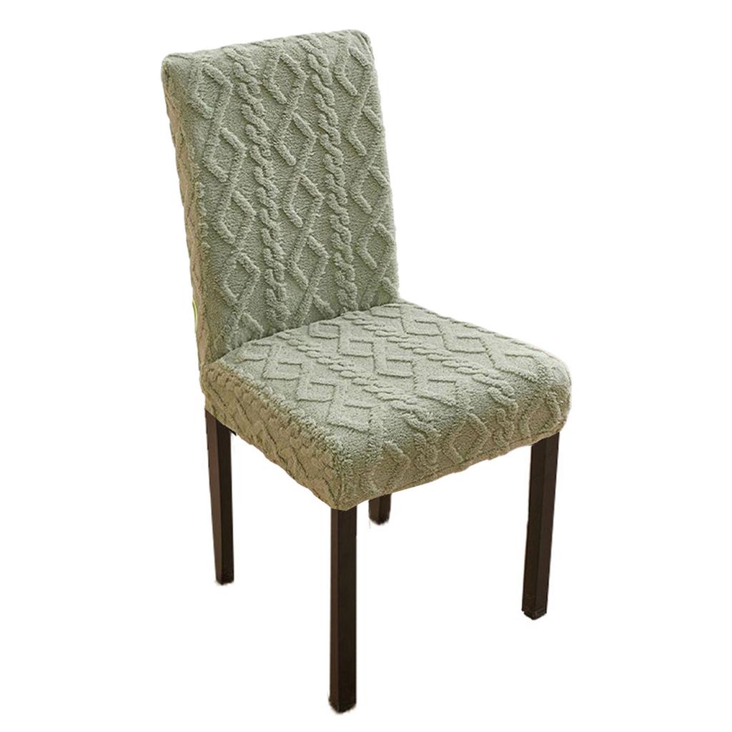 Chair Covers for Dining Room Soft Jacquard Stretch Chair Slipcover for Large Size Dining Chair Washable Removable Chair Protect