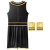 Men's Halloween Egyptian Cosplay Costume Costume Contrast Color Round Neck Sleeveless Dress with Cuffs