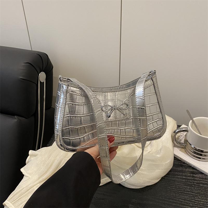 Stone Pattern Women's Commuter Bags -Bowknot Large Capacity Soft Durable Crossbody Casual Fashion Chic Premium Feeling High Value Bags