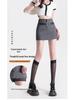 American Spicy Black Sexy High-Waist A-Line Midi Skirt for Plus Size Women
