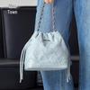 Women's Vintage Denim Drawstring Bucket Bag