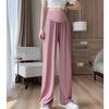 Korean-Style Breathable Summer Maternity Wide-Leg Pants with Adjustable Belly Support