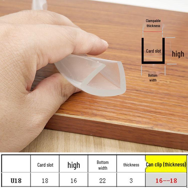 Transparent Silicone Corner Protectors for Baby Safety - Soft, Thickened, Anti-Collision Strips for Desktops