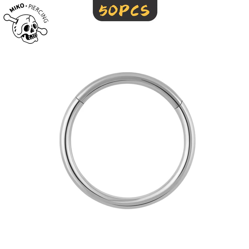 10/50 Stück G23 Titan Nasenring 16G 18G 20G Scharnier Clicker Segment Septum Ring Damen Herren Ohrknorpel Ohrring Piercing Schmuck