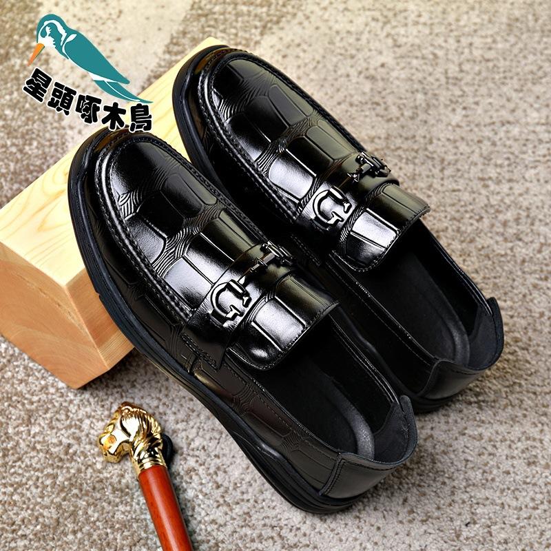 

Leather shoes men s genuine leather new one-pedal first-layer cowhide men s British business fashion leather shoes 44