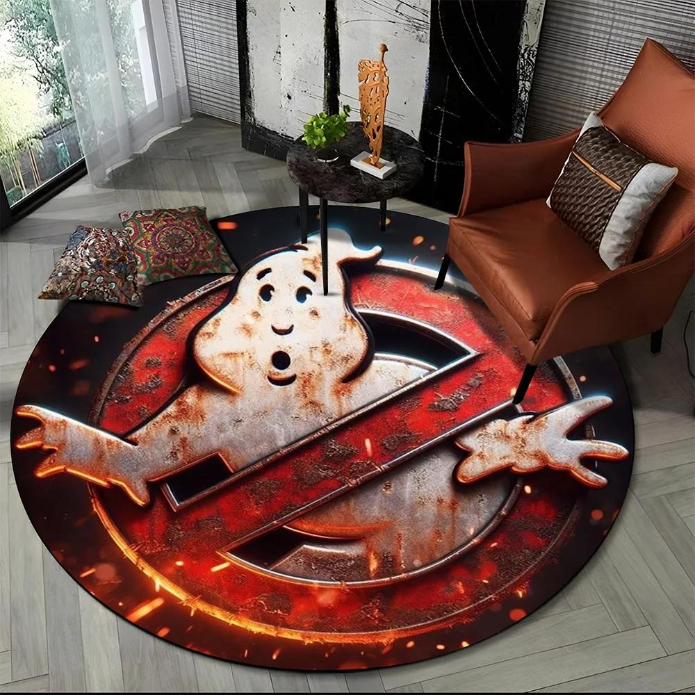 26 Style New G-Ghostbusters Horror Movie Cartoon Round Carpet Rug for Bedroom Living Room Sofa Decoration,pet Decor Floor Mat