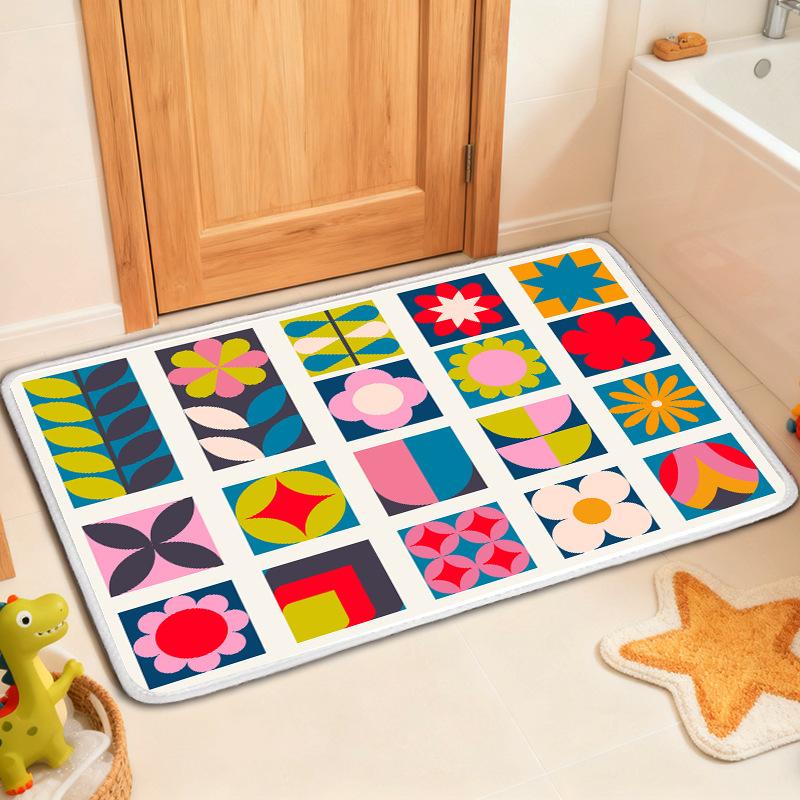 Entrance Door Mat Bathroom Carpet Anti Slip and Absorbent Floor Mat Household Foot Mat Door Anti Slip Mat