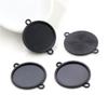 10pcs 20mm Inner Size Classic 5 Colors Plated One Sided Double Hanging Simple Style Cabochon Base Setting Charms Pendant