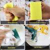 Dishwashing Sponge & Pot Brush - Absorbent Kitchen Cleaning Rag & Dishcloth for Housework.