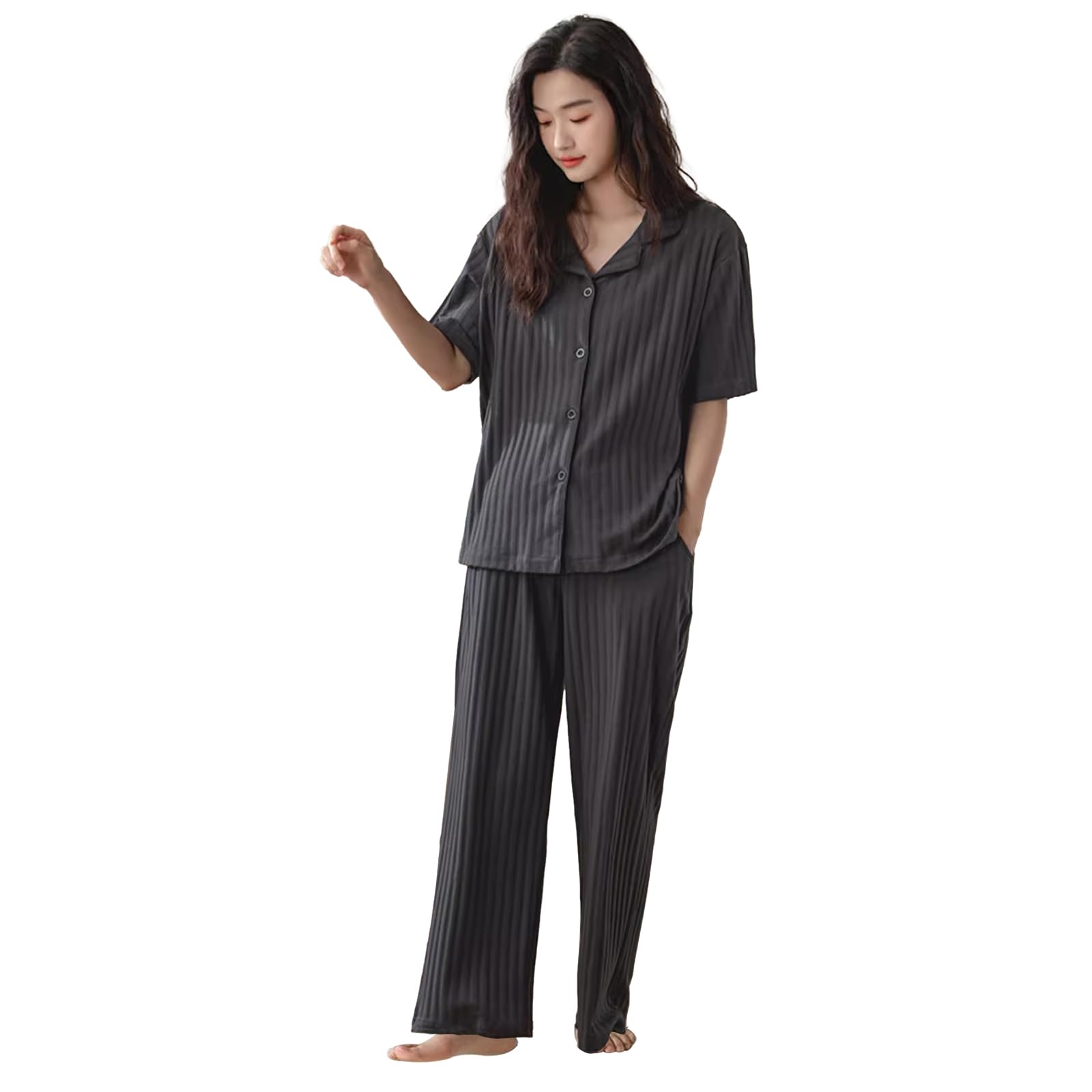 

Short Long Loose Summer Loungewear [PeiYA] Women s Pajamas, Sleeves, Pants, 100% Cotton, Fit,