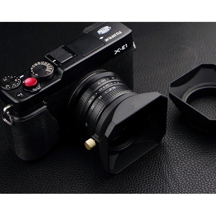 Camera Vintage Style Square Lens Hood Shade Metal Interface Mask Silver Black Light Shield Cover 37 39 40.5 43 46 49 52 55 58mm
