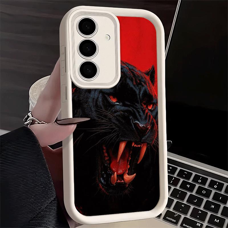 Phone Case for Samsung Galaxy A17 A16 A15 A14 A13 Black Panther Cool Animal A56 A36 A26 A55 A35 A25 A54 A34 A24 A53 A33 A23 A07