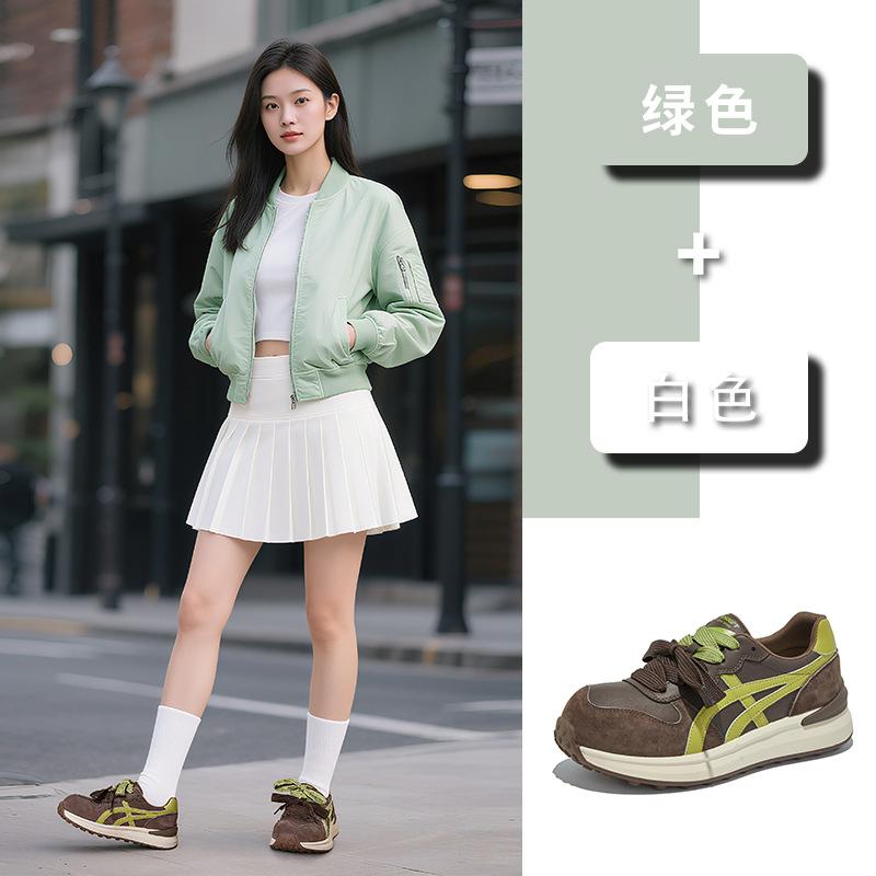Kapibara toe cap leather training shoes 2025 autumn platform commuting versatile women's shoes casual sports Forrest Gump shoes