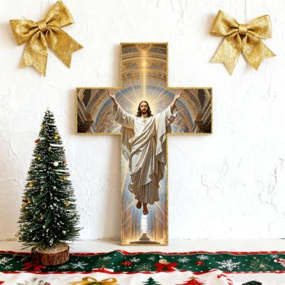 Dekoracja Ścienna Jezus Chrystus 2D Płaski Akryl Zbawiciel Grafika Ścienna Dom Biuro Salon Sypialnia Wisząca Ozdoba Chrześcijańska Religijna