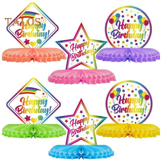 

6 шт. сотовых украшений праздничные украшения яркие цвета легко установить своими руками красочные бумажные соты декор 6pcs