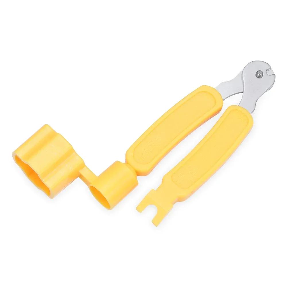 

Bass 3 in1Guitar string changer Multifunction Guitar winder string For guitars banjos mandolins Accessories Cutter Pin Puller жовтий