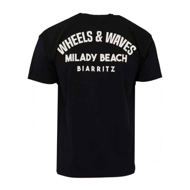 Tee shirt coton imprimé dos textuel Homme WHEELS AND WAVES