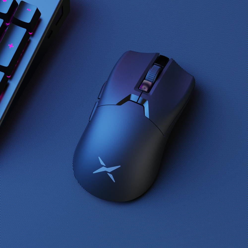 DeLUX M800Ultra Wireless Gaming Lightweight Nordic 52840 1000Hz Polling PAW3395 Sensor Huano Pink Switch Mouse, (49g), MCU, Rate, (26000DPI),