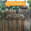 Vintage Aluminum Sign Floral Metal Wall Art Decorative Plaque For Home Porch Outdoor Indoor
