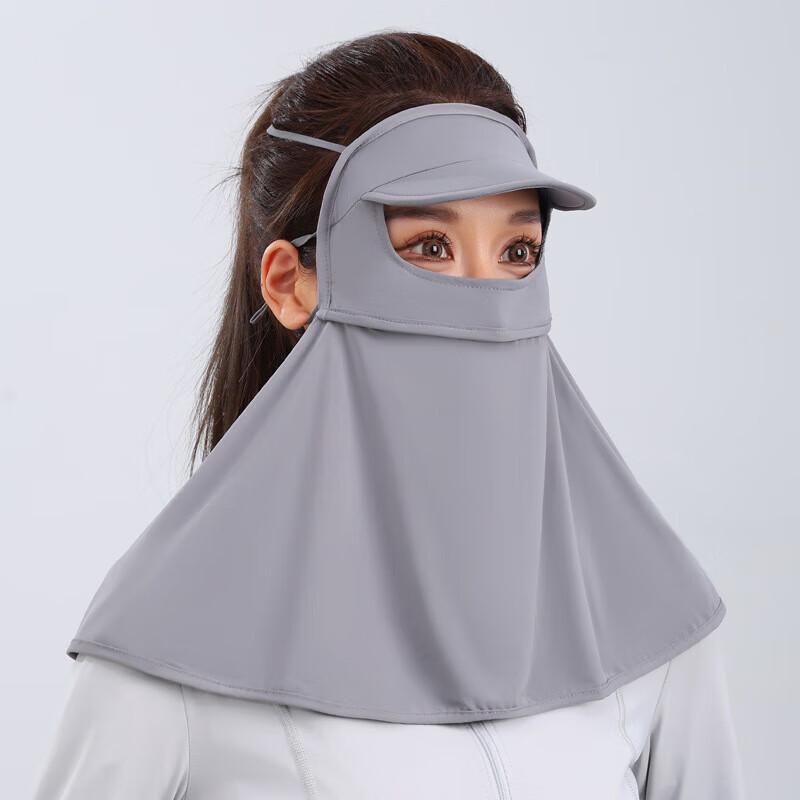MEET SUNNY Ice Silk Sun Protection Face Mask with Brim One Size