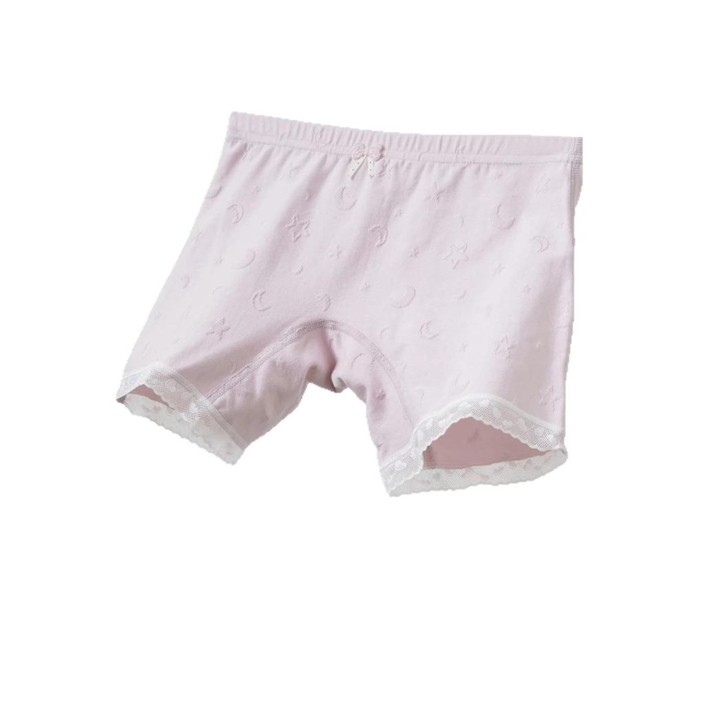 Girls' 2-in-1 Safety Shorts: Class A Antibacterial, Breathable Summer Underwear, Anti-Exposure Base Layer.
