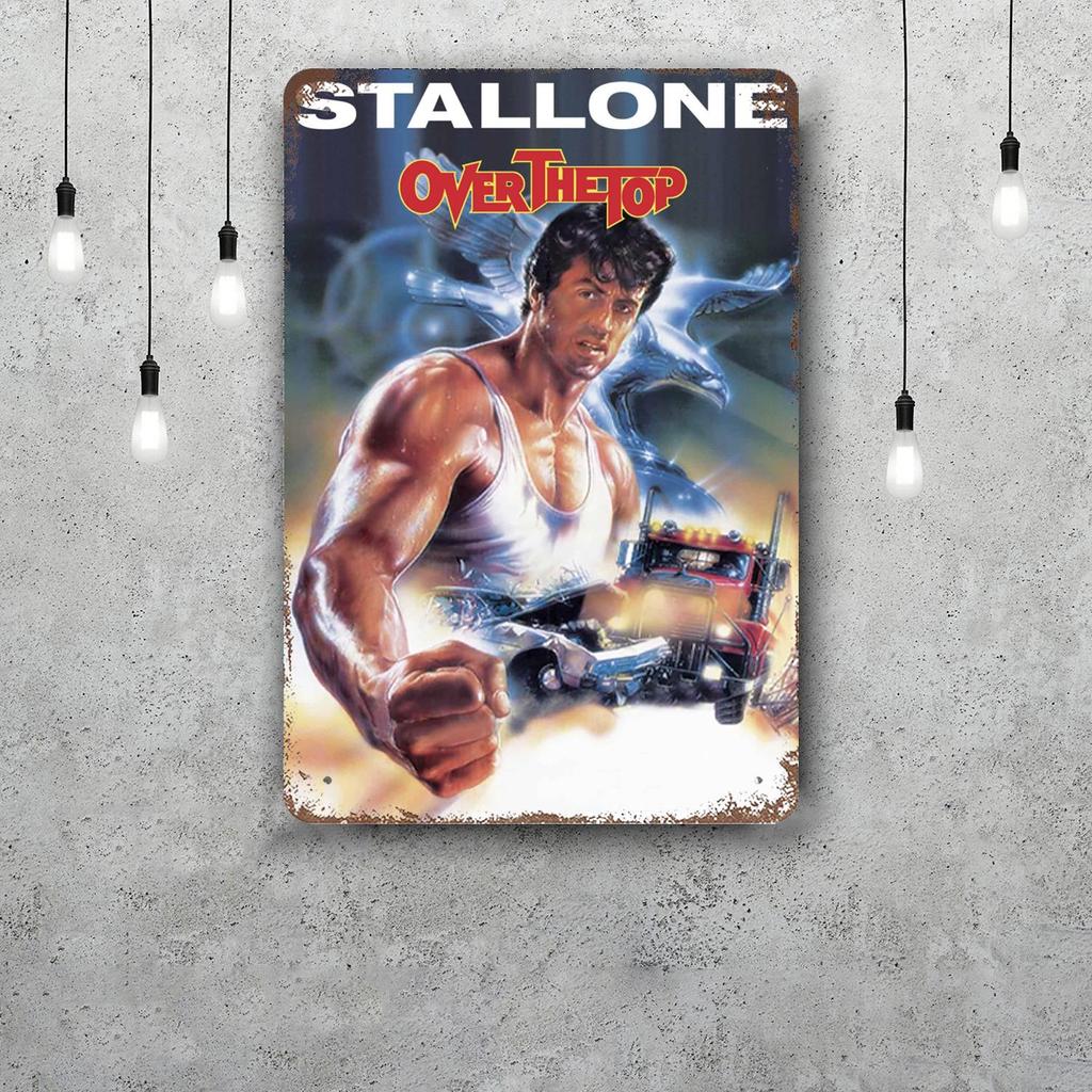 sylvester stallone Decor Poster Vintage Tin Sign Metal Sign Decorative Plaque for Pub Bar Man Cave Club Wall Decoration
