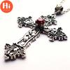 Hi Cross Diamond Pendant Jewelry Necklace Silver Tone Gothic Punk Jewelry Fashion Glamour Statement Women Gifts