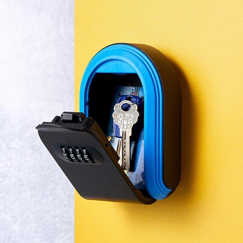 Magnetic Key Storage Solution Waterproof Magnetic Key Safe with 4 Digit Code for Home, Garage, and Office Security