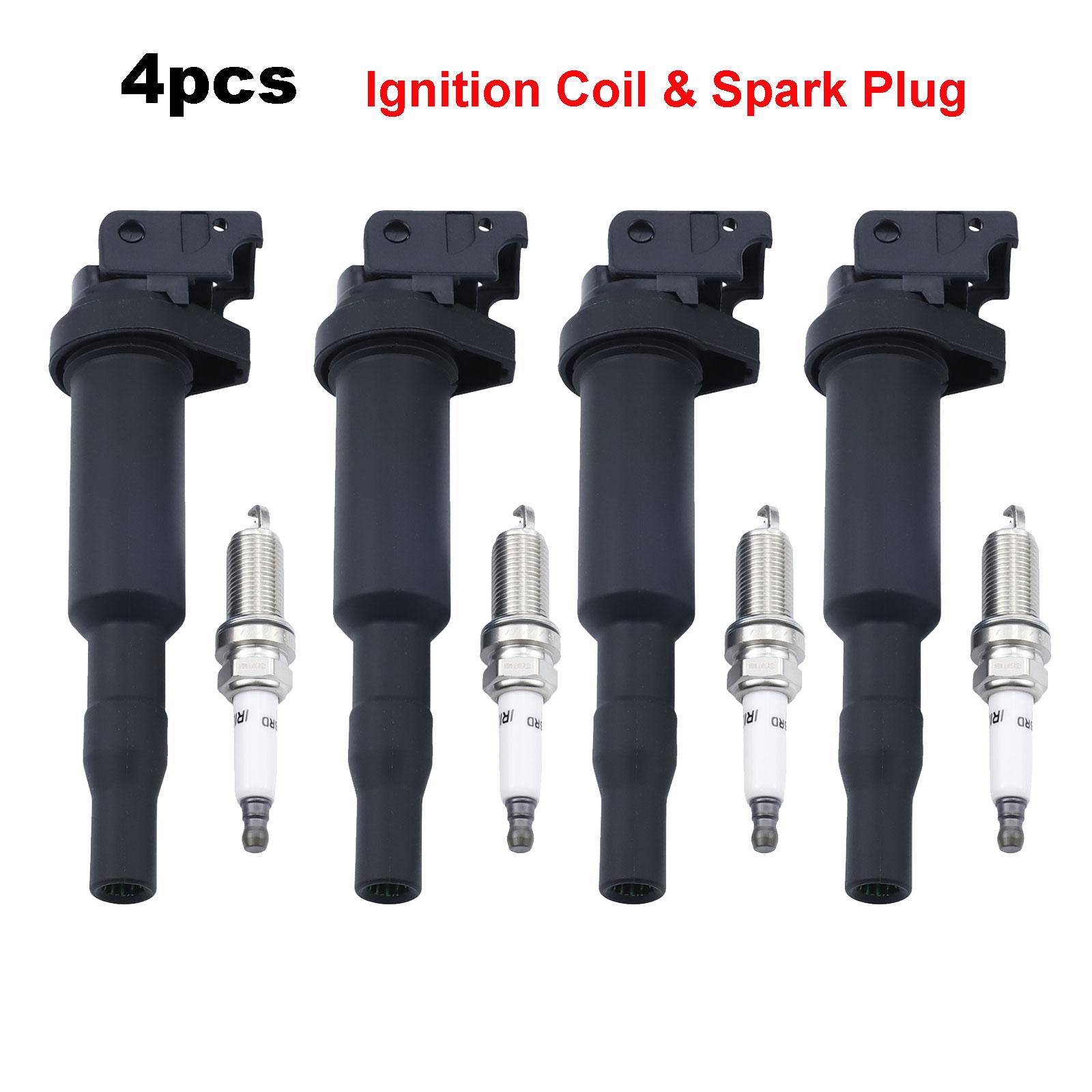 4pcs Set For BMW X5 xDrive50i F15 2013 X6 750Li F02 Ignition Coil & Spark Plug Accessories 4pcs with spark plug