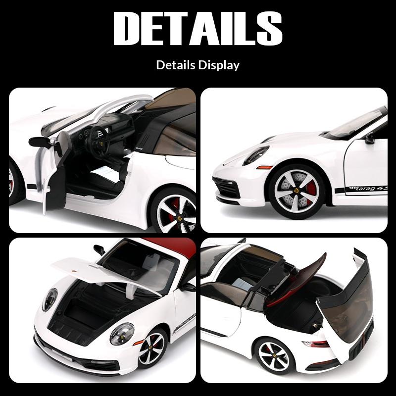 1/32 Porsche 911 Model Sports Car Toys Alloy Diecast Doors Opened Simulation Interior Rubber Tires Exquisite Supercar Toy