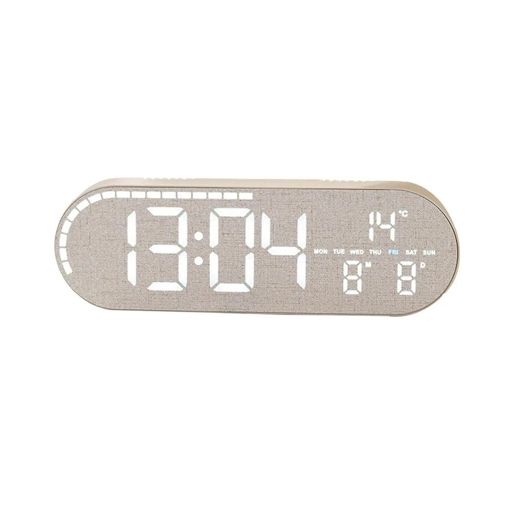 

Minimalist Design Digital Wall Clock Silent Operation Nordic Style Alarm Clock Temperature Date Display Hanging Mount