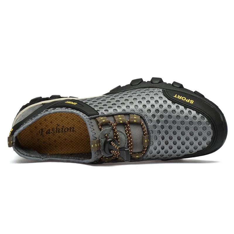 Men Casual Sneakers Breathable Mesh Shoes Mens Non-Slip Outdoor Hiking Shoes Mens Climbing Trekking Shoes Zapatos Hombre Summer