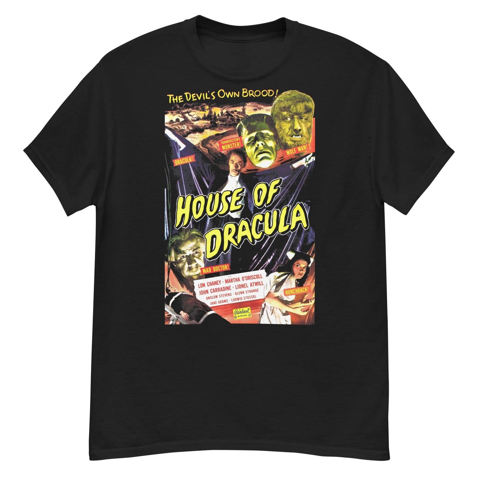 House of Dracula cult horror film fan art t-shirt M